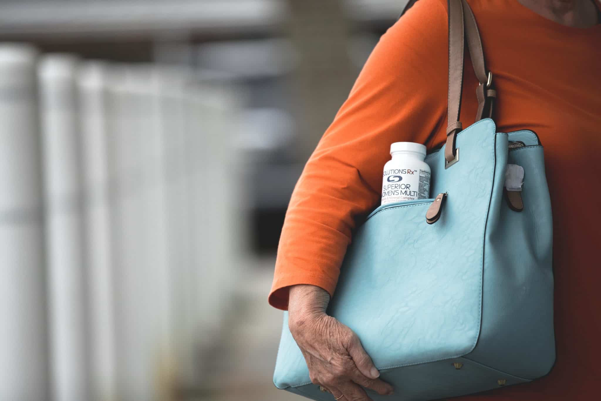 Mac’s Homepage Medication in womans purse