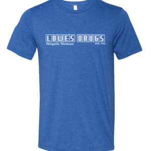 lowes drugs blue t shirt