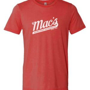 mac's pharmacy red t shirt