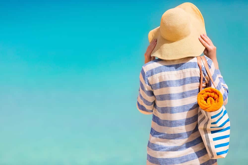 woman in a sunhat