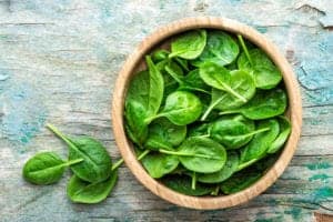 spinach in a bowl