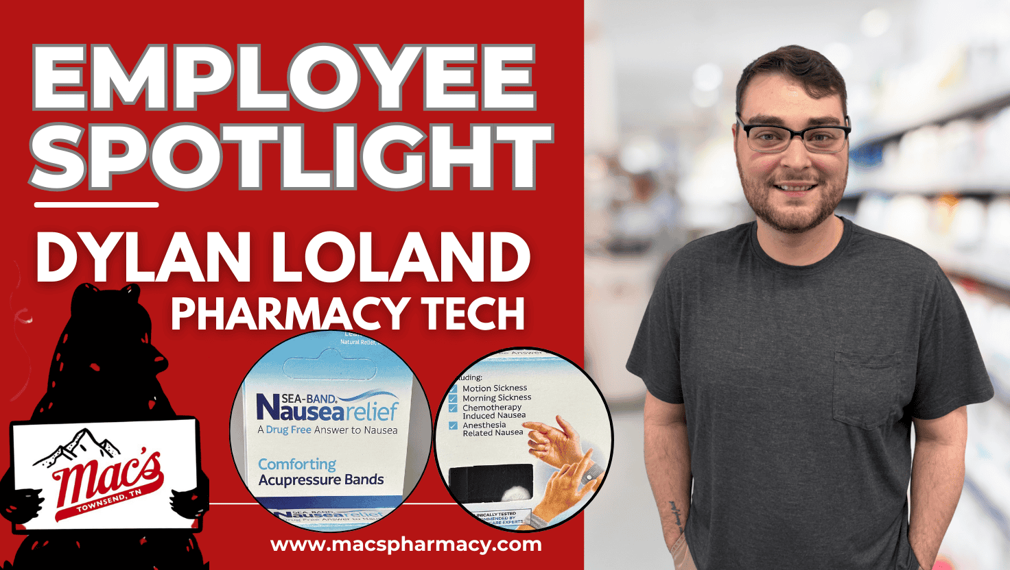 Dylan Loland, Pharmacy Technician at Macs Pharmacy Townsend