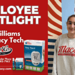 Employee spotlight, faith williams, pharmacy tech, mac's pharmacy, Maryville TN, drugstore employee, pharmacy team member, healthcare professional, local pharmacy, trusted pharmacy partner.